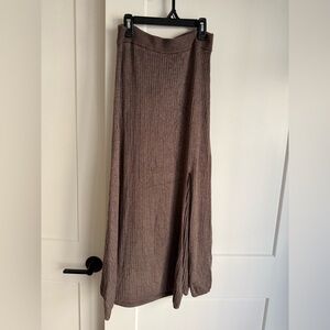 Free People Chocolate Ribbed Knit skirt